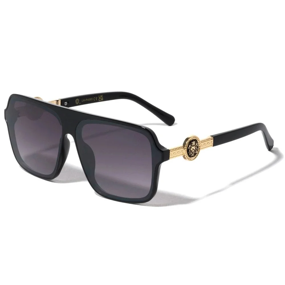 Mens Oversized Rectangular Classic‎ Fancy Shades Outdoor Sun Protection Lentes